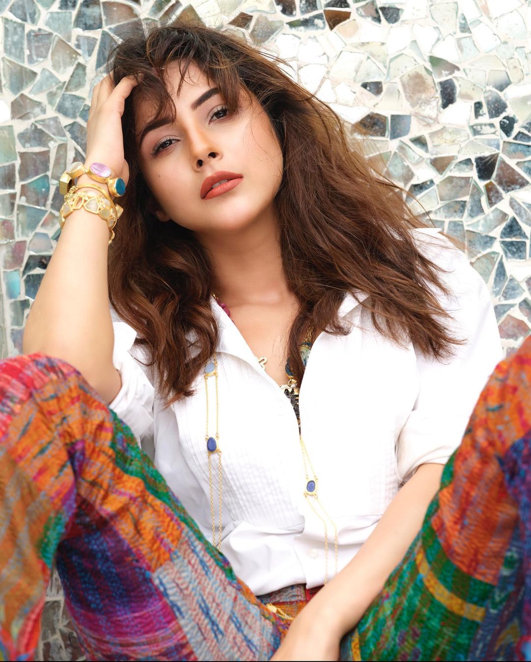 Shahnaz Gill shared new pictures from Dabboo Ratnani calendar photoshoot wrote Life is like a rainbow