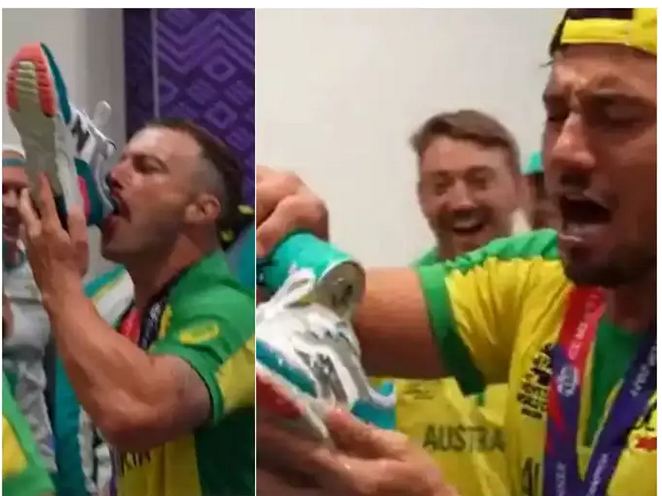 जीत के बाद खिलाड़ियों ने जूते में डालकर बीयर पिया, टी20 वर्ल्ड कप की खुशी में ऑस्ट्रेलियाई टीम ने मनाया अनोखा जश्न
