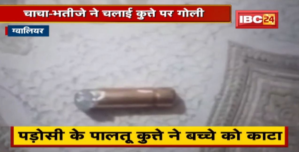 Gwalior News : पड़ोसी के पालतू कुत्ते ने बच्चे को काटा | चाचा- भतीजे ने चलाई कुत्ते पर गोली