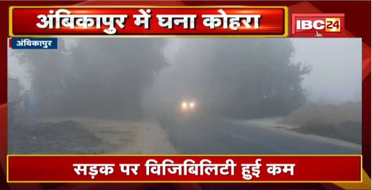 Ambikapur Winter News: कोहरे से ढंका सरगुजा संभाग | शहर में 10 डिग्री तक पहुंचा तापमान