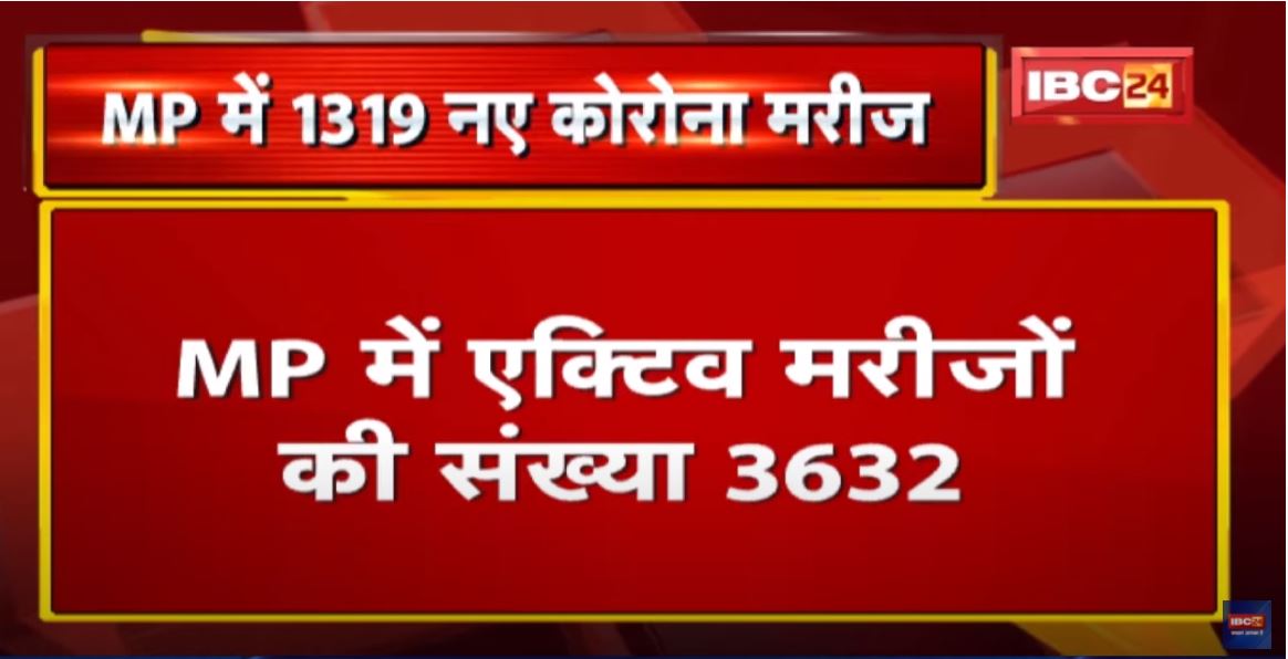 Coronavirus Update Madhya Pradesh : प्रदेश में आज 1319 नए Corona मरीज मिले, Active Case 3632