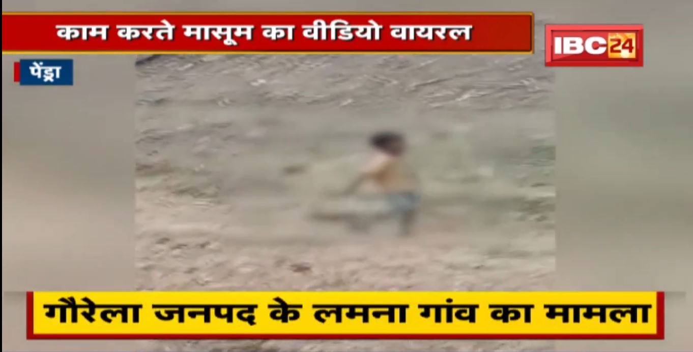 Pendra में मनरेगा के तहत बाल मजदूरी का मामला | काम करते मासूम का Video Viral