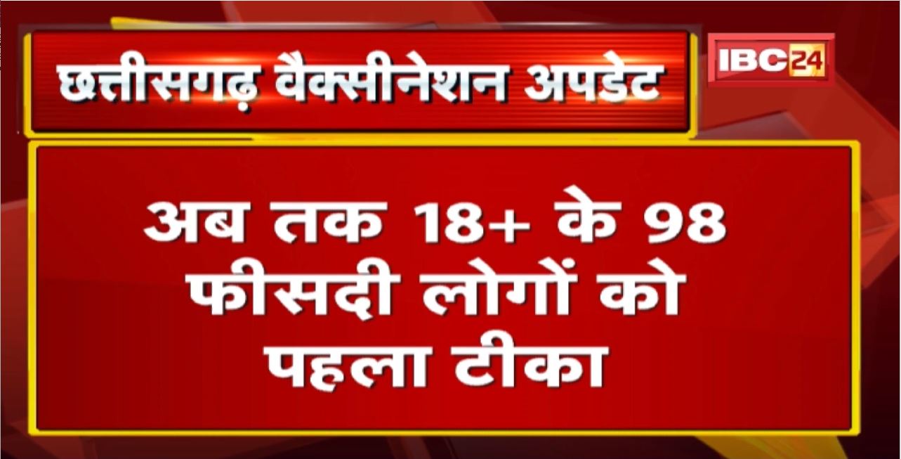 Chhattisgarh Vaccination Update : छत्तीसगढ़ 100 फीसदी पहली डोज के लक्ष्य से 2 फीसदी दूर