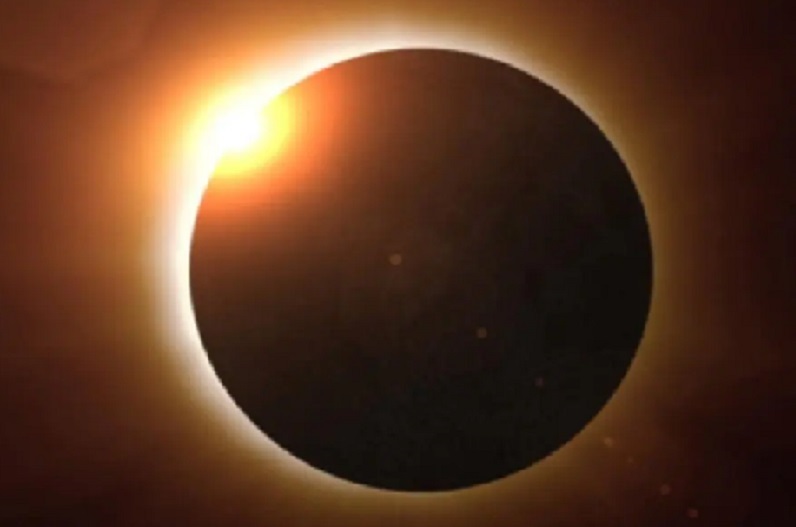 Countdown of solar eclipse