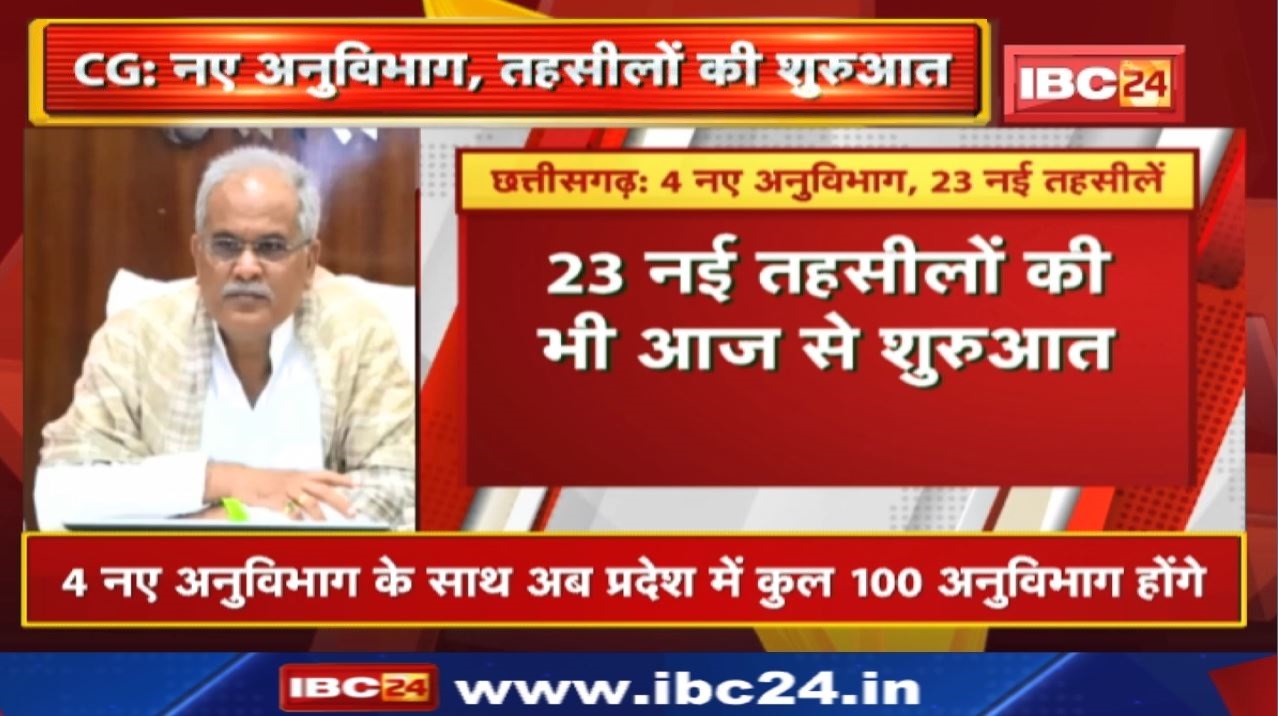 Chhattisgarh में आज नए अनुविभाग और तहसीलों की होगी शुरुआत | CM Bhupesh Baghel करेंगे आगाज