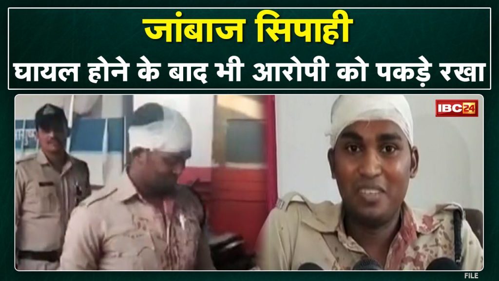 The soldier of Narmadapuram presented a new example of bravery. Even after bleeding in the attack, the accused did not leave