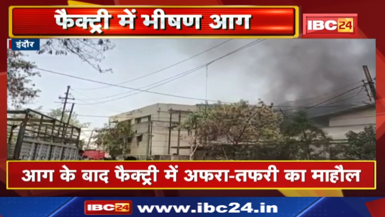 Indore Paper Roll Factory Fire News : पेपर रोल बनाने वाली फैक्ट्री में लगी भीषण आग