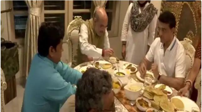 Amit Shah's dinner at Ganguly's house