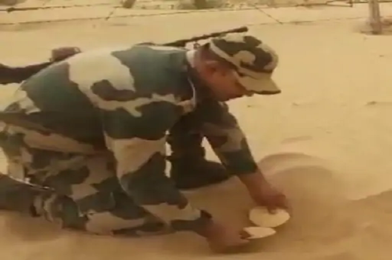 राजस्थान में भीषण गर्मी का सितम, BSF के जवानों ने तपती रेत पर सेका पापड़, देखें VIDEO