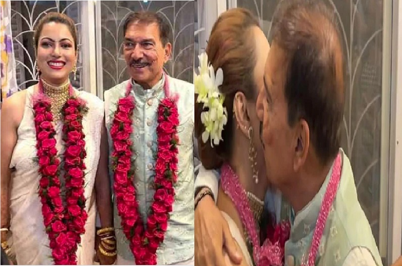 66 साल के पूर्व भारतीय क्रिकेटर अरुण लाल ने 28 साल छोटी बुलबुल से रचाई शादी, किस करते हुए आए नजर, फोटो वायरल