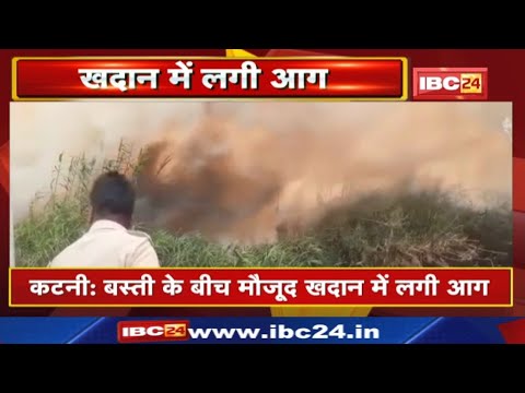 Katni Fire News : बस्ती के बीच मौजूद खदान में लगी आग | आस – पास मौजूद पेड़ों में भी फैली आग…