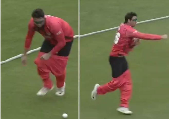 फील्डिंग के दौरान उतर गई मुंबई इंडियंस के क्रिकेटर की पैंट, शर्म से हुआ पानी, कॉमेंटेटर्स ने लिए मजे