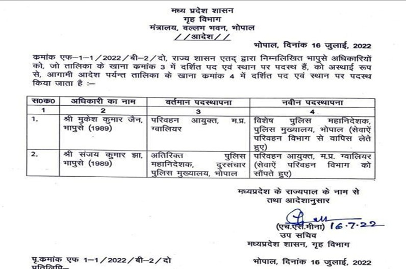 Transport commissioner transferred