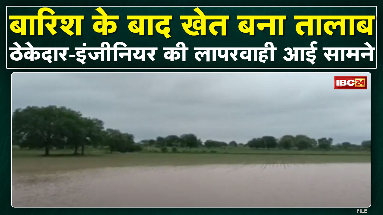 Khargone Heavy Rain News : बारिश के बाद खेत बना तालाब | किसानों ने की मुआवजे की मांग