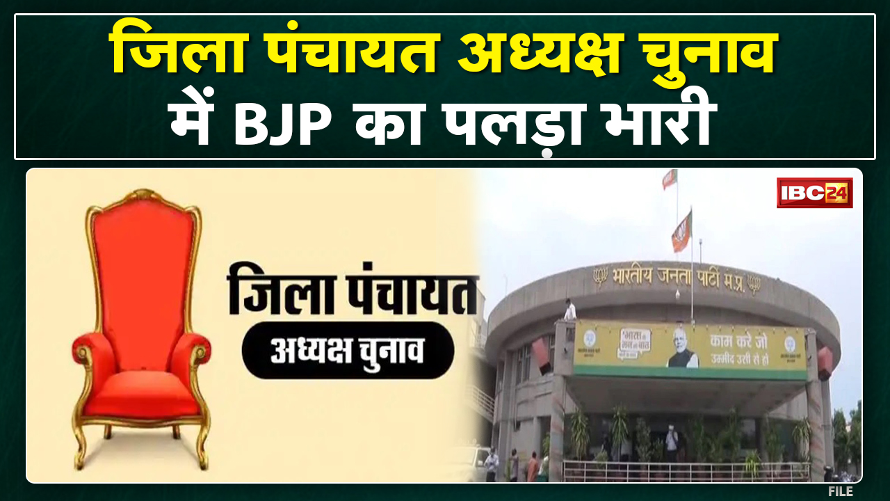 जिला पंचायत अध्यक्ष चुनाव में BJP का दबदबा | 51 में से 40 सीटों पर BJP ने जीत की दर्ज