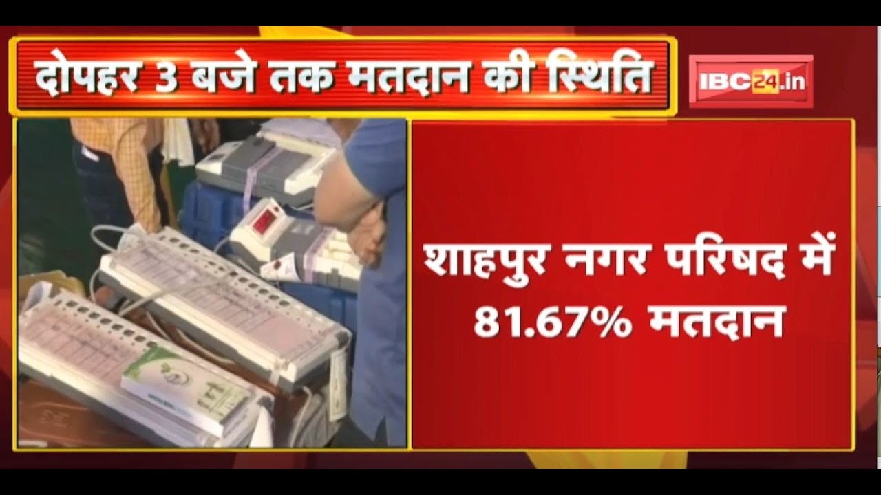 Madhya Pradesh Urban Body Election 2022 : जानिए दोपहर 3 बजे तक मतदान की स्थिति