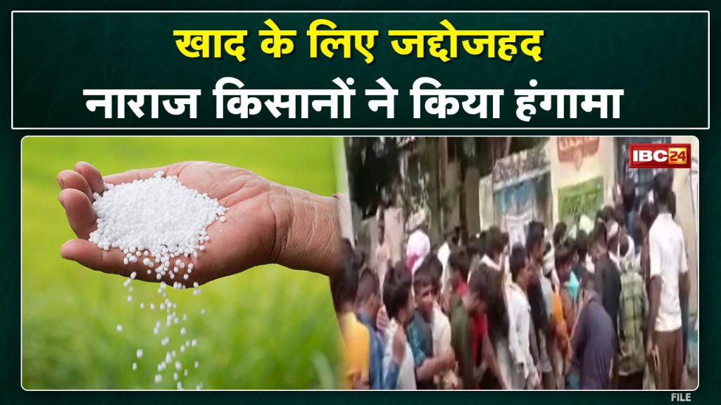 Angry farmers furious due to non-availability of fertilizers in Morena Long queues across the district for fertilizer