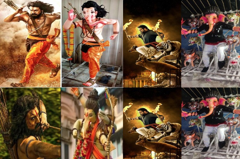 RRR के धमाकेदार किरदारों का रूप दिया गणपति को, कलाकृति देख चौंक जाएंगे आप