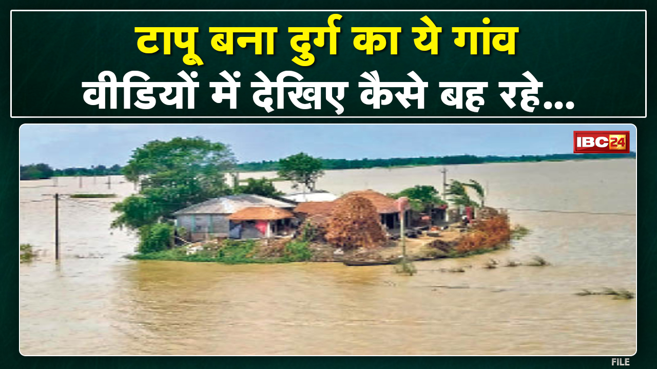 Durg Flood Video : टापू में तब्दील हुआ दुर्ग का चंगोरी गांव | बढ़ा शिवनाथ का जलस्तर…