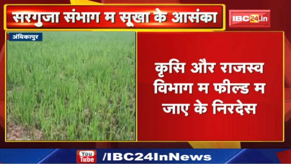 Drought expected in Surguja division Instructive to find solution to farmer's problem...