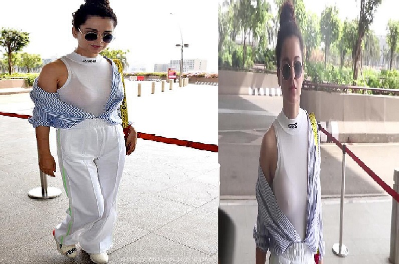 जब एयरपोर्ट पर Oops मोमेंट का शिकार हो गई Kangana Ranaut, कैमरे में कैद हो गया सबकुछ