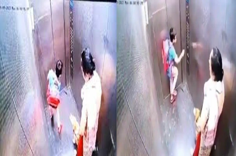 लिफ्ट में बच्चे को कुत्ते ने काटा फिर भी नहीं पसीजा मालकिन का दिल,वीडियो वायरल