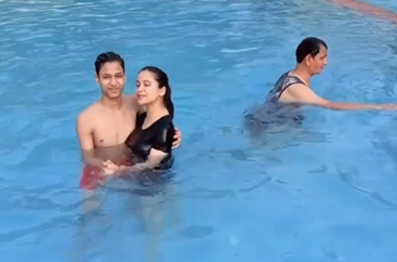 Mother Son Romance in Swimming Pool Mother Son Romance Video