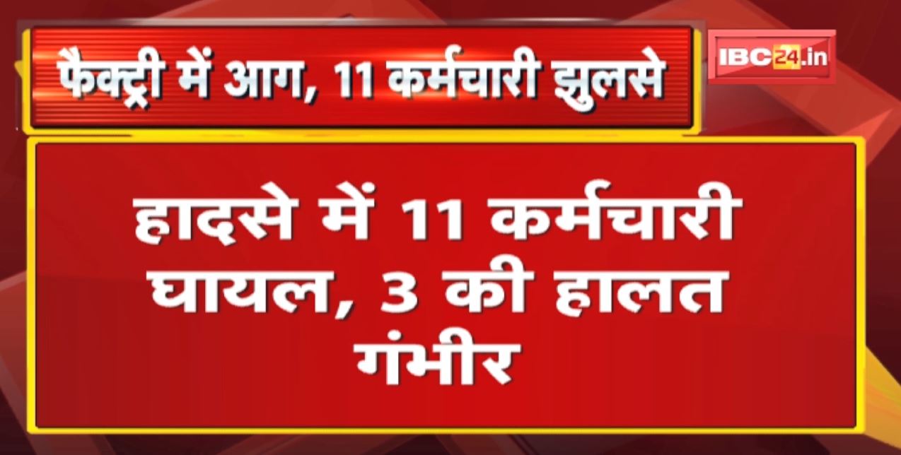 Jabalpur Factory Fire News  Ordnance Factory Khamaria में लगी आग  हादसे में 11 कर्मचारी घायल, 3 की हालत गंभीर