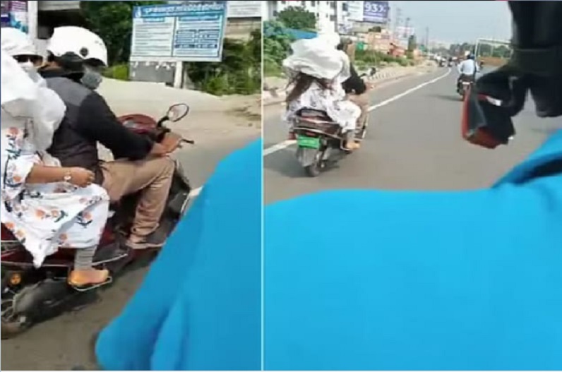 Video viral: बॉयफ्रेंड के साथ मजे से स्कूटी पर घूम रही थी बीवी, पति ने दौड़ाकर पकड़ा, फिर बीच सड़क पर कर दी ऐसी हरकत