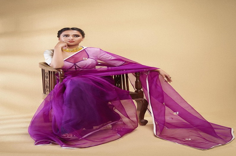 पर्पल रंग की साड़ी में बिग बॉस की इस हसीना ने बरपाया कहर, तस्वीरें देख छूटे फैंस के पसीने