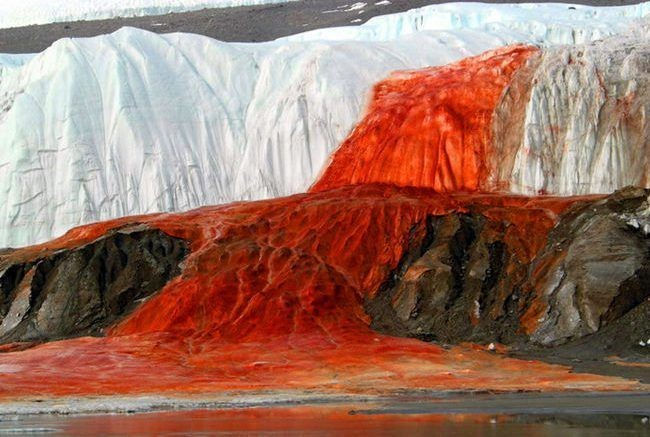 Blood Falls From Glacier