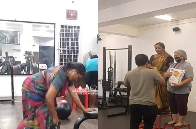 मेहनत करने के लिए उम्र नहीं देखी जाती! 56 साल की महिला जिम में करती है कई घंटों तक वर्कआउट, गंभीर बीमारियों को दे चुकी है मात, देखें वीडियो