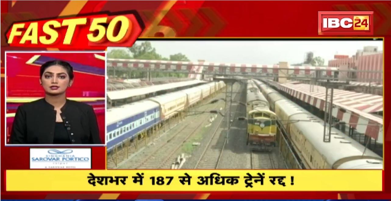 देशभर में 187 से अधिक ट्रेनें रद्द! Fast 50 | Watch The Latest Top 50 News Of The Day