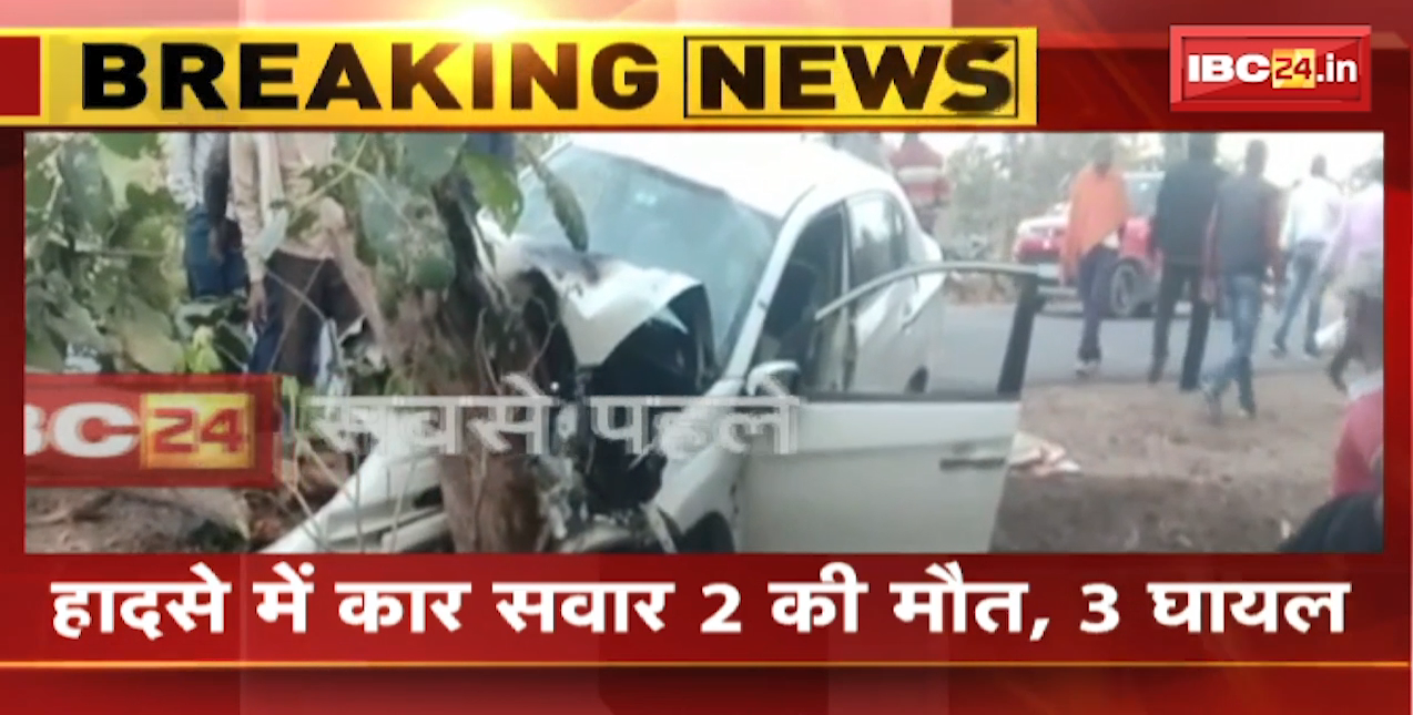 Niwari Accident News : पेड़ से टकराई तेज रफ्तार Car। हादसे में 2 की मौत, 3 घायल