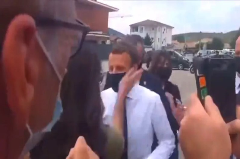 French President Emmanuel Macron video