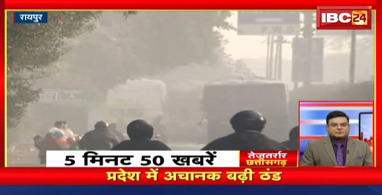 Chhattisgarh में अचानक बढ़ी ठंड। तेजतर्रार छत्तीसगढ़। Chhattisgarh Non Stop News