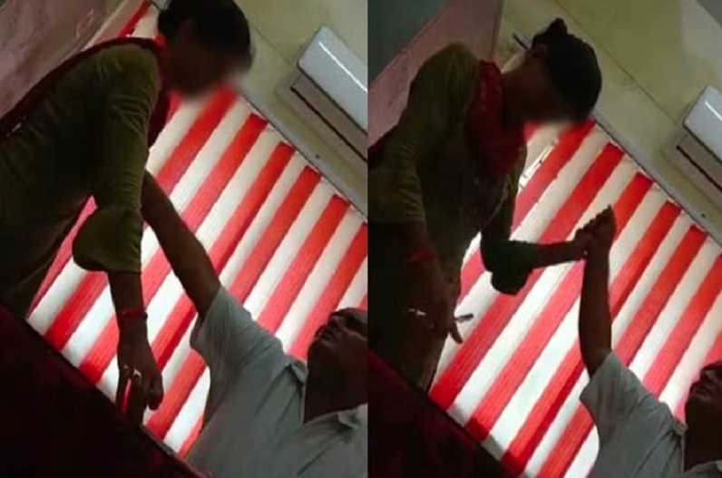 Viral video of officer molesting female staff