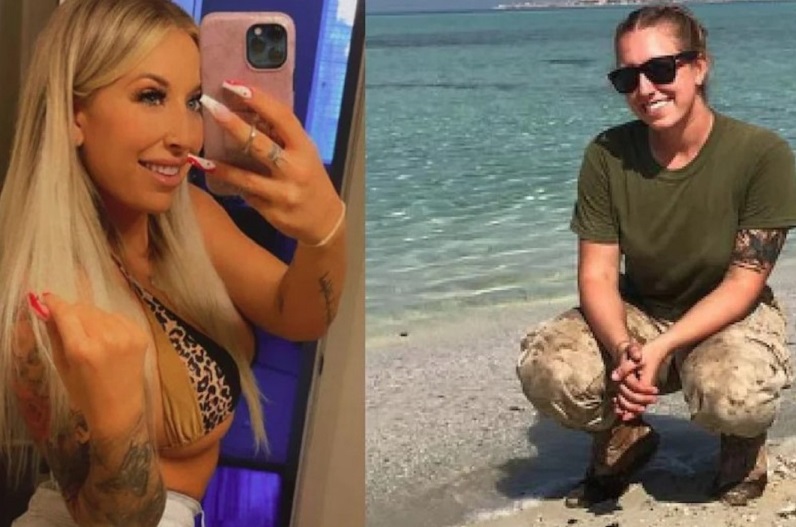 Female army officer shared bikini photos
