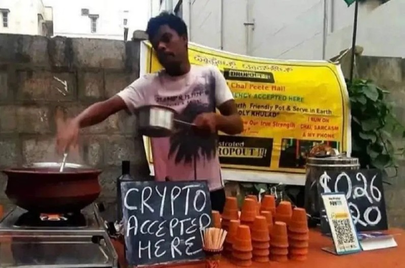 banglore tea Seller Accepted Crypto, Crypto carrency tea Stall