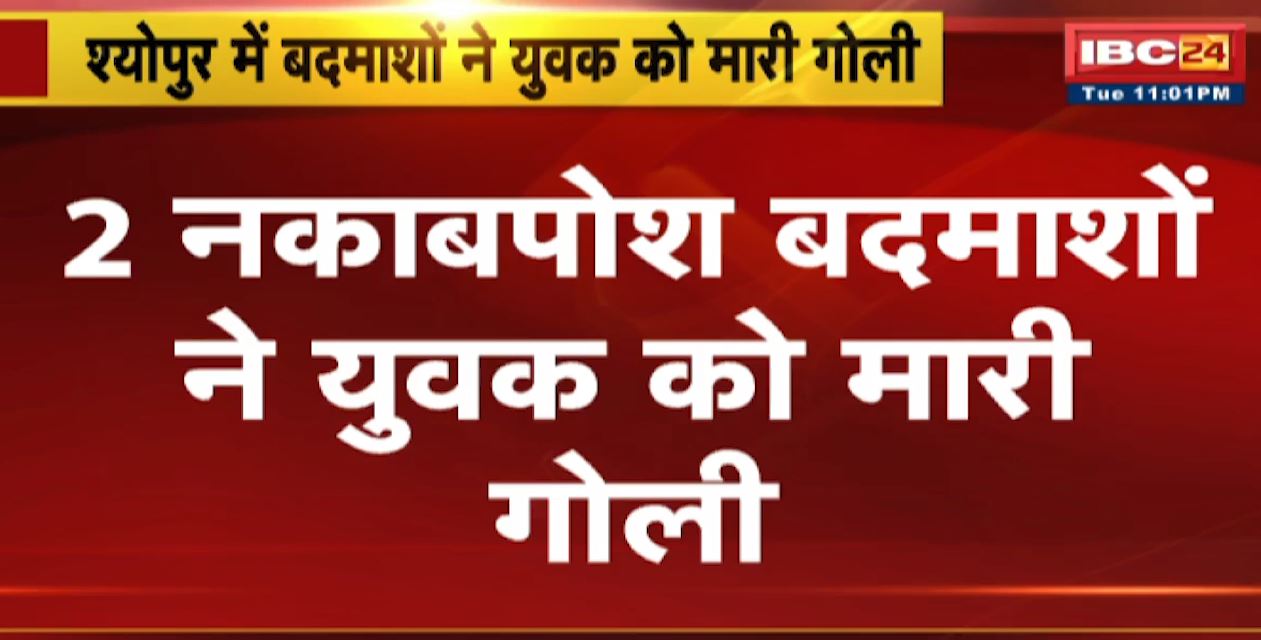 Sheopur Crime News : श्योपुर में बदमाशों के हौसले बुलंद। 2 नकाबपोश बदमाशों ने युवक को मारी गोली