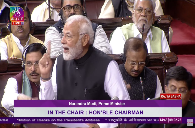 PM Modi Speech in Rajya Sabha Live