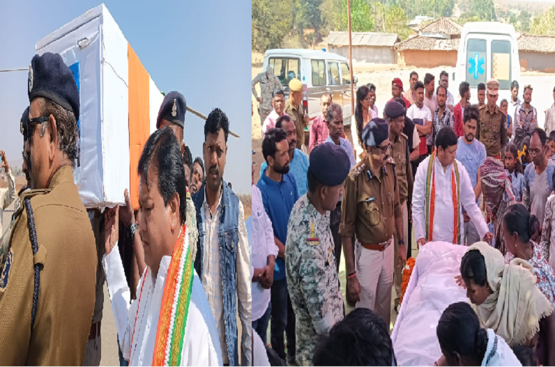 People bid farewell to the jawan who was martyred during the search