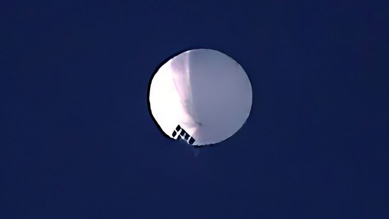 Chinese spy balloon seen in US airspace