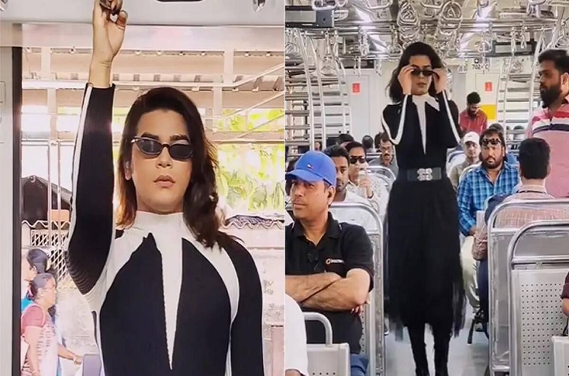 स्कर्ट पहनकर बोगी में ऐसा काम कर रहा था युवक, देखते ही रह गए यात्री, सोशल मीडिया पर वीडियो वायरल