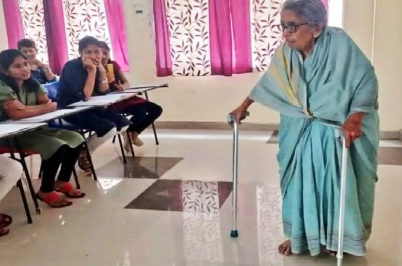 Professor Santhamma 93 years old