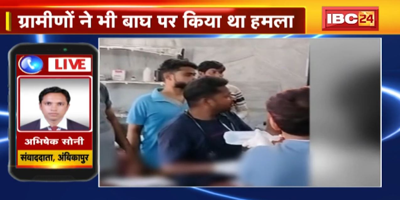 सूरजपुर में बाघ ने 3 ग्रामीणों पर किया हमला। हमले में 1 ग्रामीण की मौत, 2 घायल