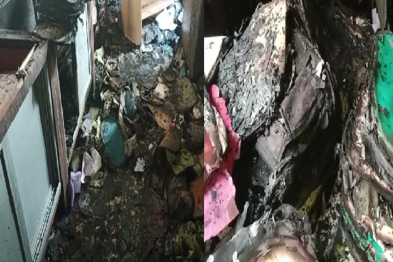 Hundreds of documents burnt to ashes in a fire at the revenue office
