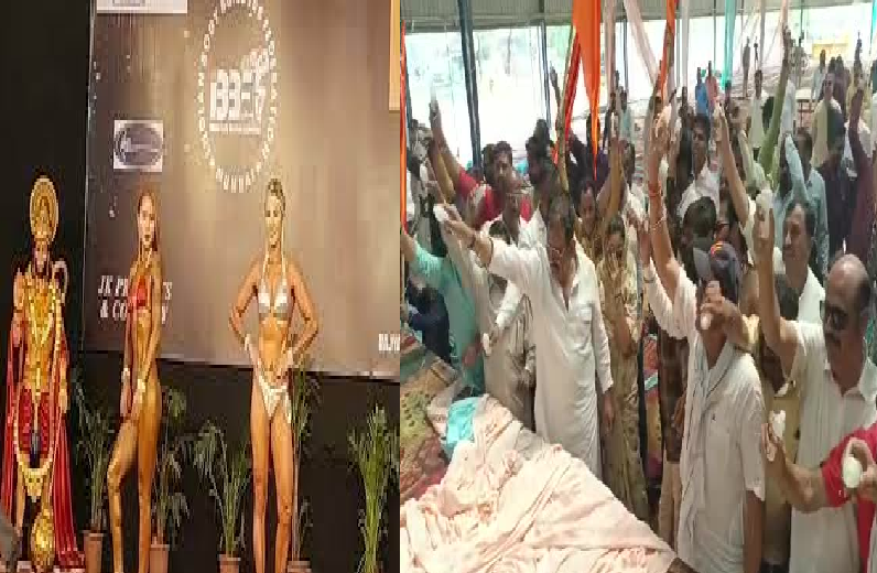 In obscenity case in front of Hanuman ji's statue, the auditorium was sanctified by Sundarkand
