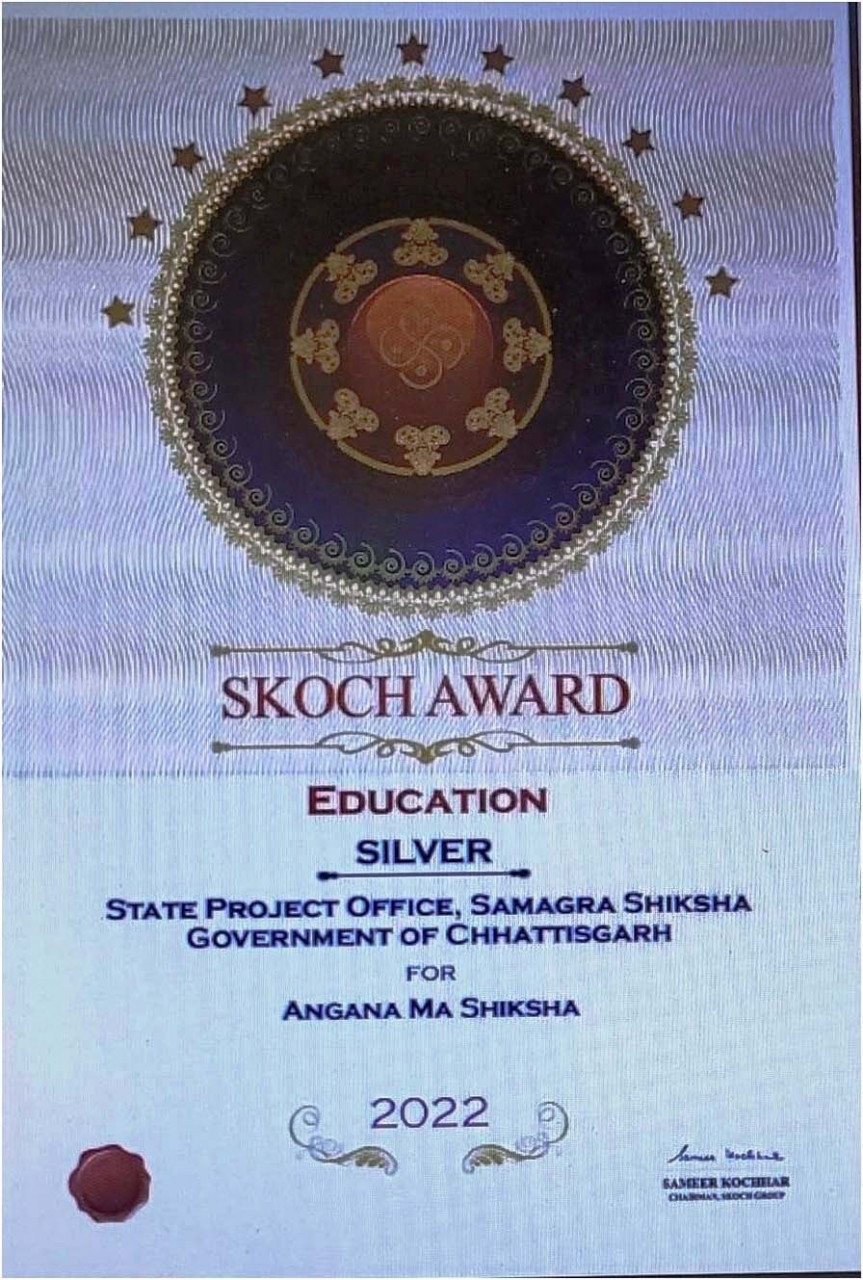 “अंगना म शिक्षा” कार्यक्रम को मिला वर्ष 2022 का स्कॉच अवार्ड, मुख्यमंत्री और स्कूल शिक्षा मंत्री ने दी बधाई …