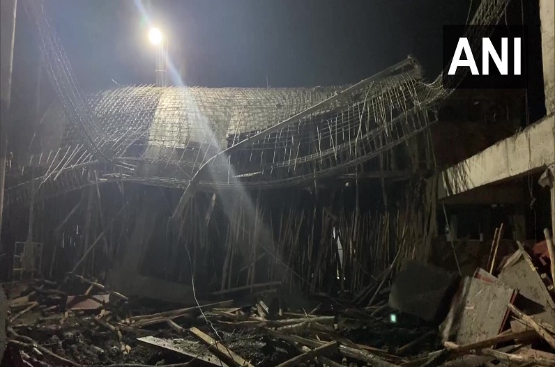 फैक्टरी की शटरिंग गिरने से एक व्यक्ति की मौत, कई घायल, मची अफरातफरी
